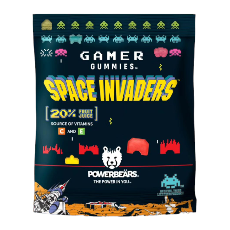 Powerbears Space Invaders Gummies 125g - Out of Date